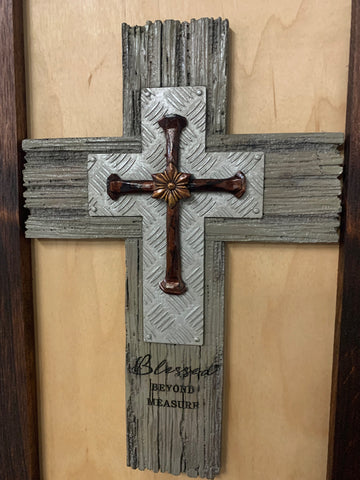 Blessed Beyond Measure Cross Decorative Wall-Mounted Secure Gun Cabinet Blessed Beyond Measure Cross Decorative Wall-Mounted Secure Gun Cabinet