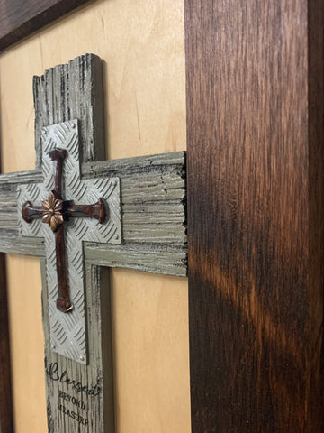 Blessed Beyond Measure Cross Decorative Wall-Mounted Secure Gun Cabinet Blessed Beyond Measure Cross Decorative Wall-Mounted Secure Gun Cabinet