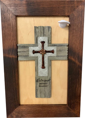 Blessed Beyond Measure Cross Decorative Wall-Mounted Secure Gun Cabinet Blessed Beyond Measure Cross Decorative Wall-Mounted Secure Gun Cabinet