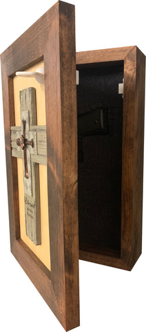Blessed Beyond Measure Cross Decorative Wall-Mounted Secure Gun Cabinet Blessed Beyond Measure Cross Decorative Wall-Mounted Secure Gun Cabinet