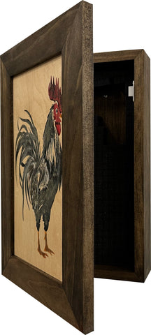 Hidden Gun Cabinet Farmhouse Rooster Art Wall Decoration - Secure Gun Safe by Bellewood Designs Hidden Gun Cabinet Farmhouse Rooster Art Wall Decoration - Secure Gun Safe by Bellewood Designs