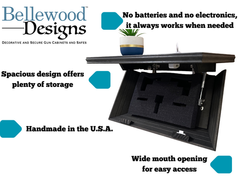 Hidden Gun Storage, Gun Storage Concealment Shelf - Secure Hidden Compartment Storage Shelf Yet Quickly Accessible (Jacobean) Hidden Gun Storage, Gun Storage Concealment Shelf - Secure Hidden Compartment Storage Shelf Yet Quickly Accessible (Jacobean)