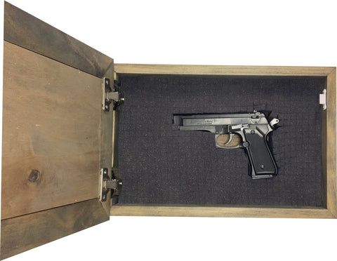 Decorative and Secure Gun Cabinet with Skull & American Flag Design Decorative and Secure Gun Cabinet with Skull & American Flag Design
