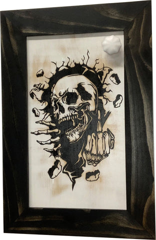 Gothic Skull Giving Middle Finger Decorative Gun Cabinet To Securely Store Your Gun In Any Room! Gothic Skull Giving Middle Finger Decorative Gun Cabinet To Securely Store Your Gun In Any Room!
