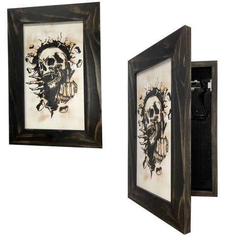 Gothic Skull Giving Middle Finger Decorative Gun Cabinet To Securely Store Your Gun In Any Room! Gothic Skull Giving Middle Finger Decorative Gun Cabinet To Securely Store Your Gun In Any Room!