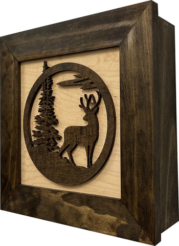 Buck in Nature Decorative Wall-Mounted Gun Cabinet - Gun Safe To Securely Store Your Gun And Other Home Defense Gear Buck in Nature Decorative Wall-Mounted Gun Cabinet - Gun Safe To Securely Store Your Gun And Other Home Defense Gear
