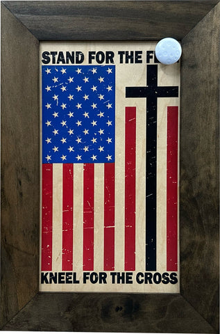 American Flag Hidden Gun Storage Cabinet - Stand For The Flag, Kneel For The Cross Concealed Gun Storage American Flag Hidden Gun Storage Cabinet - Stand For The Flag, Kneel For The Cross Concealed Gun Storage