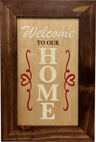Wood Secure Gun Safe Welcome to our Home Wall Decor (Red Oak) Wood Secure Gun Safe Welcome to our Home Wall Decor (Red Oak)