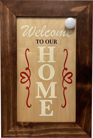 Wood Secure Gun Safe Welcome to our Home Wall Decor (Red Oak) Wood Secure Gun Safe Welcome to our Home Wall Decor (Red Oak)