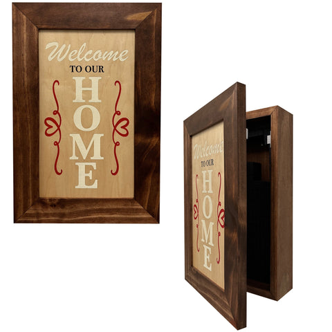 Wood Secure Gun Safe Welcome to our Home Wall Decor (Red Oak) Wood Secure Gun Safe Welcome to our Home Wall Decor (Red Oak)