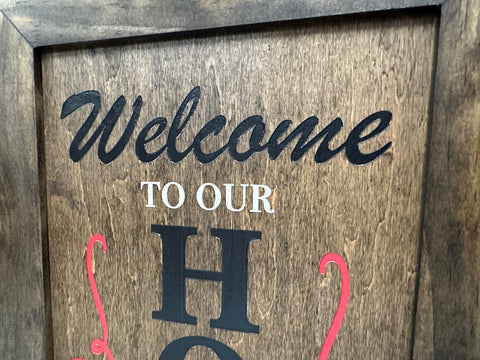 Wooden Secure Gun Safe Welcome to our Home Wall Decor (Jacobean) Wooden Secure Gun Safe Welcome to our Home Wall Decor (Jacobean)
