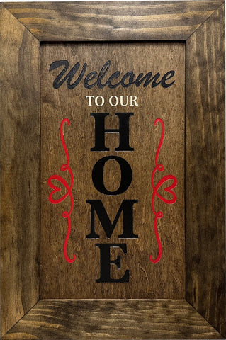 Wooden Secure Gun Safe Welcome to our Home Wall Decor (Jacobean) Wooden Secure Gun Safe Welcome to our Home Wall Decor (Jacobean)