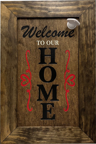 Wooden Secure Gun Safe Welcome to our Home Wall Decor (Jacobean) Wooden Secure Gun Safe Welcome to our Home Wall Decor (Jacobean)