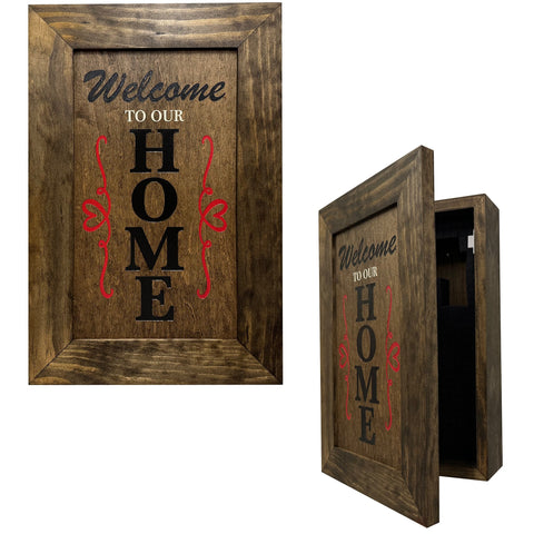 Wooden Secure Gun Safe Welcome to our Home Wall Decor (Jacobean) Wooden Secure Gun Safe Welcome to our Home Wall Decor (Jacobean)