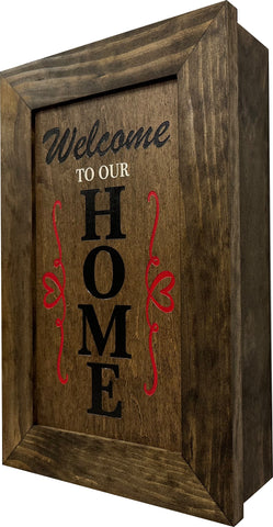 Wooden Secure Gun Safe Welcome to our Home Wall Decor (Jacobean) Wooden Secure Gun Safe Welcome to our Home Wall Decor (Jacobean)