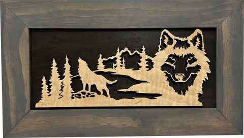 Wall-Mounted Gun Cabinet Wolf Scenery Wall Decoration - Gun Safe To Securely Store Your Gun In Plain Sight Wall-Mounted Gun Cabinet Wolf Scenery Wall Decoration - Gun Safe To Securely Store Your Gun In Plain Sight