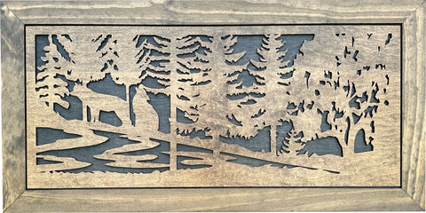 Large Hidden Gun Storage Cabinet Wolf Scene Wall Decor - Wolves In The Woods Large Hidden Gun Storage Cabinet Wolf Scene Wall Decor - Wolves In The Woods