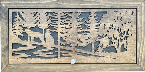 Large Hidden Gun Storage Cabinet Wolf Scene Wall Decor - Wolves In The Woods Large Hidden Gun Storage Cabinet Wolf Scene Wall Decor - Wolves In The Woods