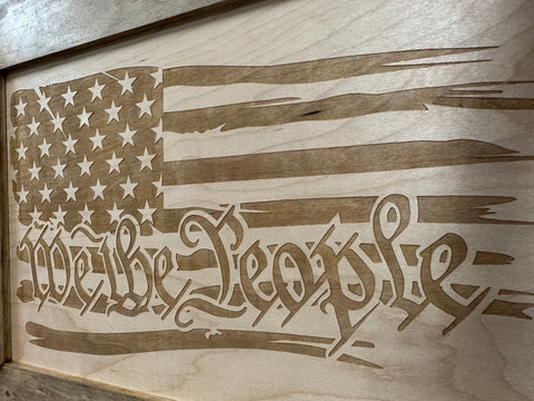 American Flag Gun Cabinet We The People Decorative and Secure Hidden Gun Safe (Natural) American Flag Gun Cabinet We The People Decorative and Secure Hidden Gun Safe (Natural)