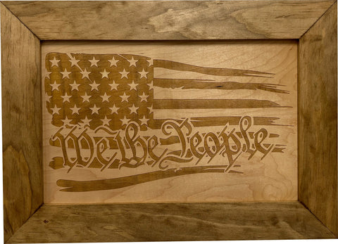 American Flag Gun Cabinet We The People Decorative and Secure Hidden Gun Safe (Natural) American Flag Gun Cabinet We The People Decorative and Secure Hidden Gun Safe (Natural)