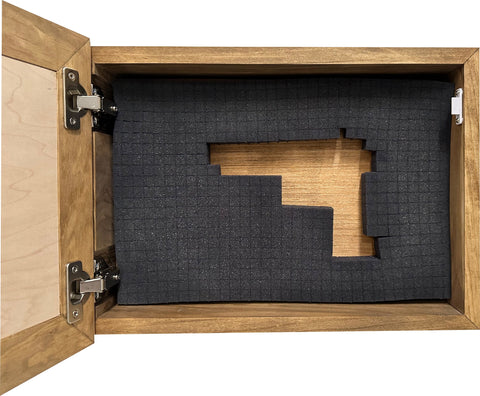 American Flag Gun Cabinet We The People Decorative and Secure Hidden Gun Safe (Natural) American Flag Gun Cabinet We The People Decorative and Secure Hidden Gun Safe (Natural)