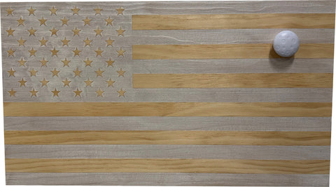 American Flag Decorative & Secure Wall-Mounted Gun Cabinet (Whitewashed) American Flag Decorative & Secure Wall-Mounted Gun Cabinet (Whitewashed)