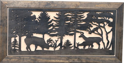 Large Hidden Gun Storage Cabinet Deer Scene Wall Decor - Deer In The Woods Concealed Gun Cabinet Large Hidden Gun Storage Cabinet Deer Scene Wall Decor - Deer In The Woods Concealed Gun Cabinet