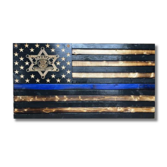 Custom Sheriff Thin Blue Line Flags