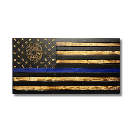 Custom Thin Blue Line Police Badge