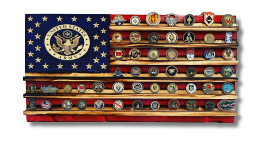 Challenge Coin Display Flag