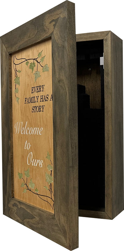 Wooden Gun Safe Wall Mountable Decoration Every Family Has a Story Welcome to Ours …