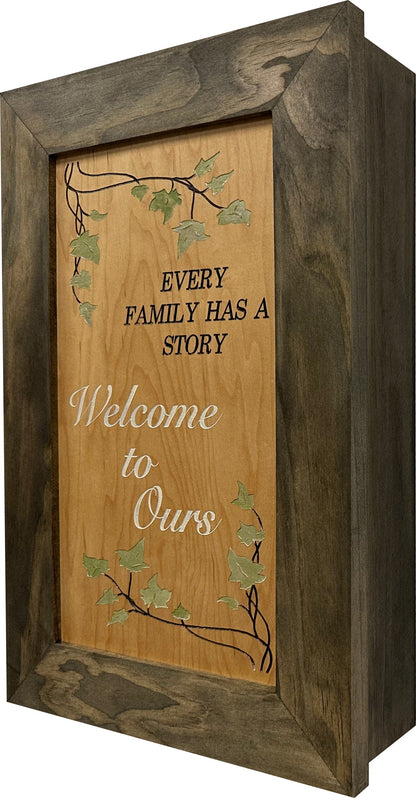 Wooden Gun Safe Wall Mountable Decoration Every Family Has a Story Welcome to Ours …