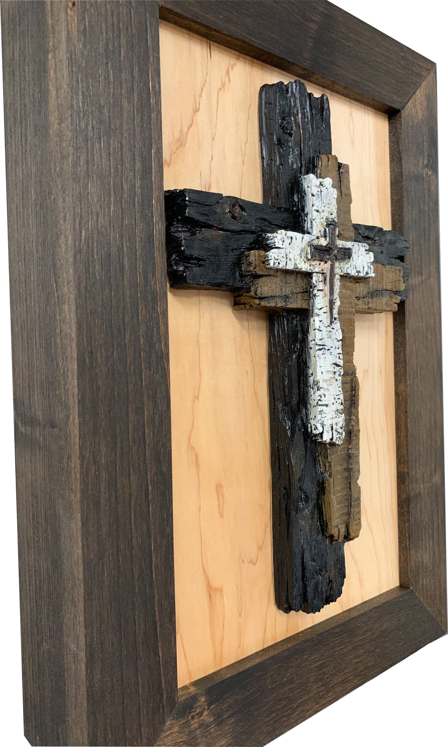 Three Layered Cross Decorative Wall-Mounted Secure Gun Cabinet