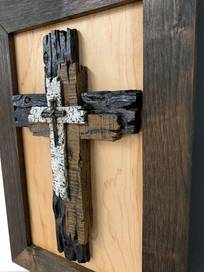 Three Layered Cross Decorative Wall-Mounted Secure Gun Cabinet