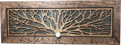 Large Wood Hidden Gun Cabinet Birds In A Tree Wall Decoration - Hidden Gun Safe To Securely Store Your Gun In Plain Sight