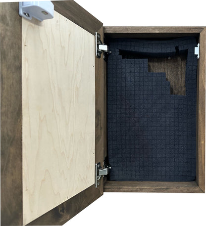 American Flag Hidden Gun Storage Cabinet - Stand For The Flag, Kneel For The Cross Concealed Gun Storage